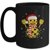 Pickleball Snowman Santa Hat Lights Christmas Pickleball Mug | siriusteestore