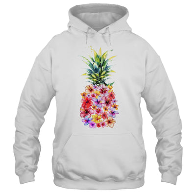 Pineapple Flowers Women Aloha Hawaii Vintage Hawaiian Floral Shirt & Tank Top | siriusteestore