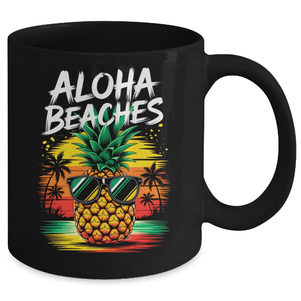 Pineapple Funny Aloha Beaches Beaches Hawaii Hawaiian Surfing Mug | siriusteestore