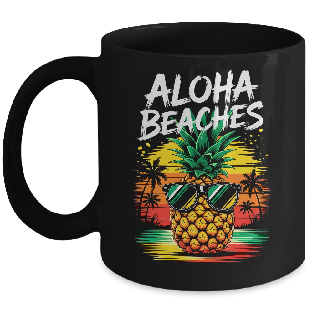 Pineapple Funny Aloha Beaches Beaches Hawaii Hawaiian Surfing Mug | siriusteestore