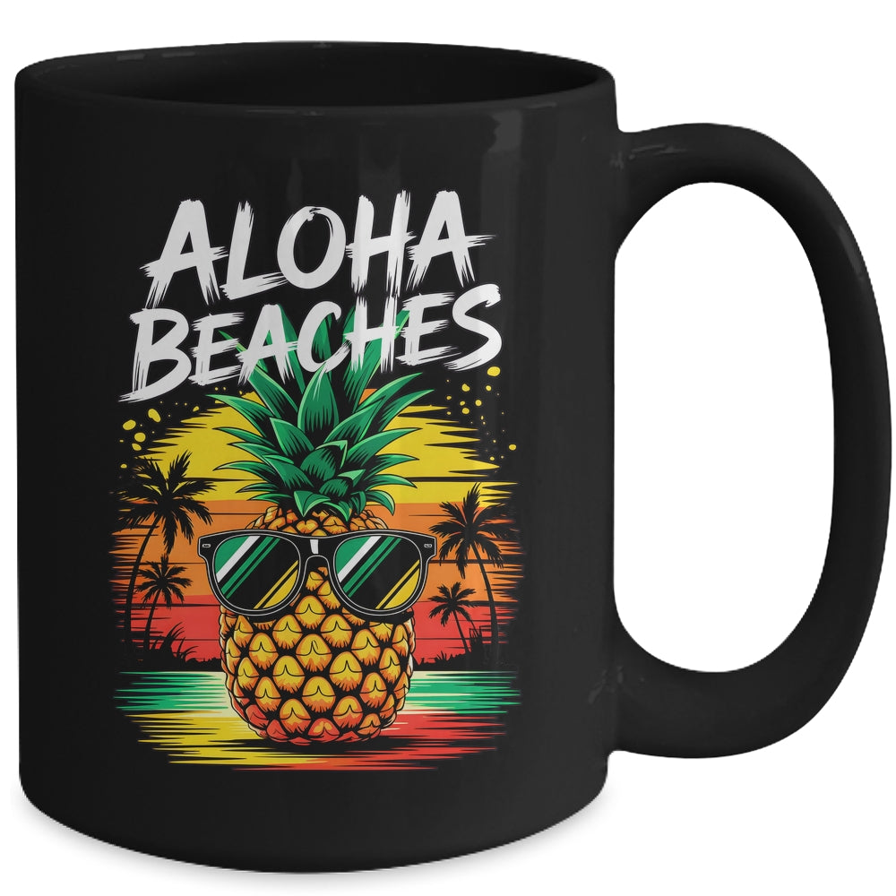 Pineapple Funny Aloha Beaches Beaches Hawaii Hawaiian Surfing Mug | siriusteestore