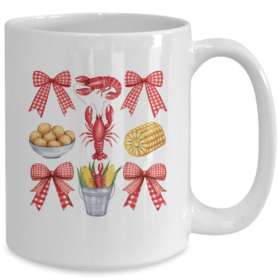 Pink Bow Cute Coquette Crawfish Boil Season Girl Aesthetic Mug | siriusteestore