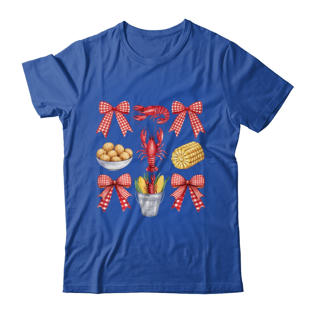Pink Bow Cute Coquette Crawfish Boil Season Girl Aesthetic Shirt & Tank Top | siriusteestore
