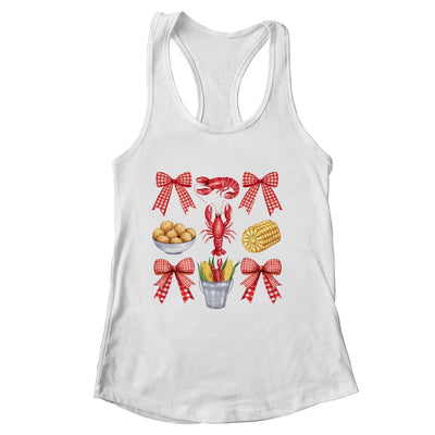 Pink Bow Cute Coquette Crawfish Boil Season Girl Aesthetic Shirt & Tank Top | siriusteestore