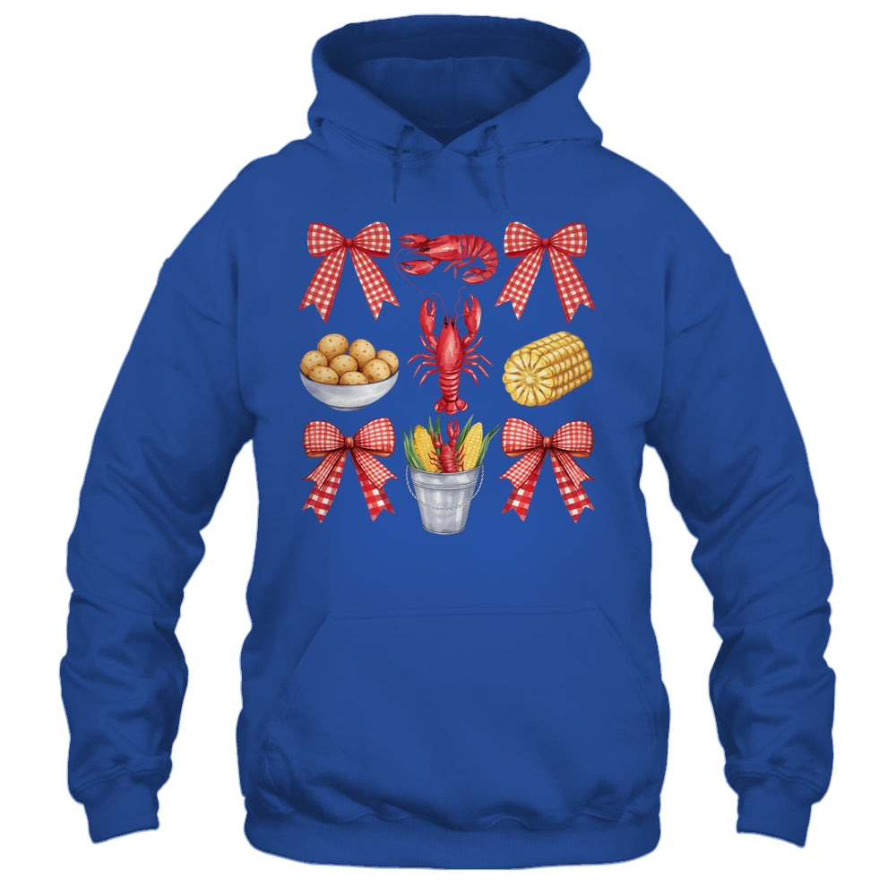 Pink Bow Cute Coquette Crawfish Boil Season Girl Aesthetic Shirt & Tank Top | siriusteestore