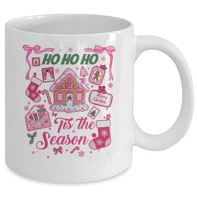 Pink Christmas Tis The Season Xmas Cute Girly Holiday Women Mug | siriusteestore