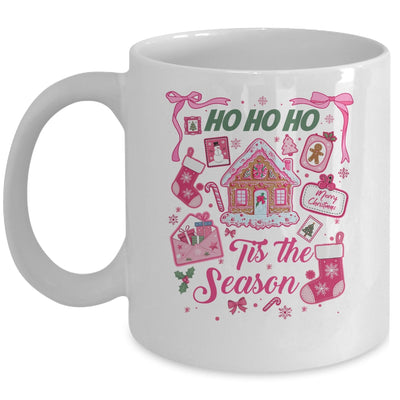 Pink Christmas Tis The Season Xmas Cute Girly Holiday Women Mug | siriusteestore