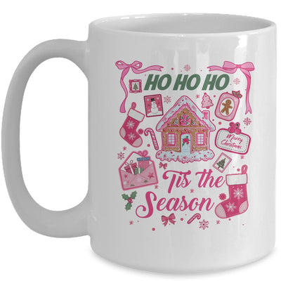 Pink Christmas Tis The Season Xmas Cute Girly Holiday Women Mug | siriusteestore