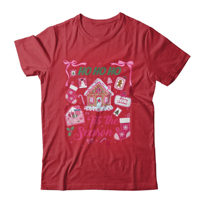 Pink Christmas Tis The Season Xmas Cute Girly Holiday Women Shirt & Sweatshirt | siriusteestore