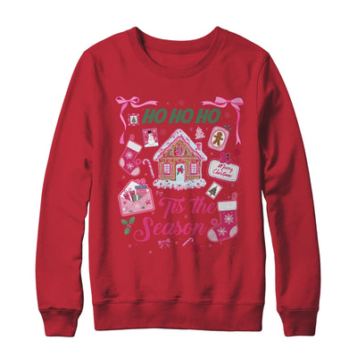 Pink Christmas Tis The Season Xmas Cute Girly Holiday Women Shirt & Sweatshirt | siriusteestore
