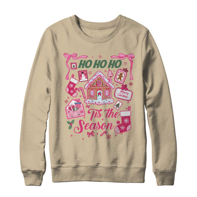 Pink Christmas Tis The Season Xmas Cute Girly Holiday Women Shirt & Sweatshirt | siriusteestore