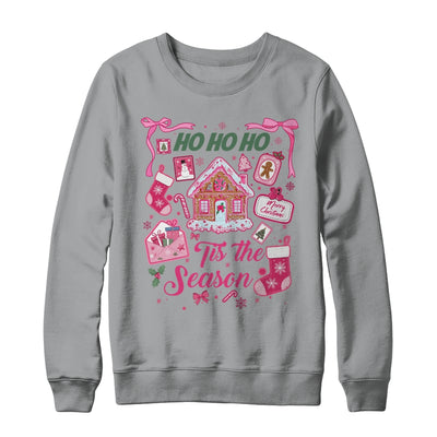 Pink Christmas Tis The Season Xmas Cute Girly Holiday Women Shirt & Sweatshirt | siriusteestore