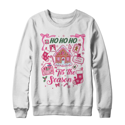 Pink Christmas Tis The Season Xmas Cute Girly Holiday Women Shirt & Sweatshirt | siriusteestore