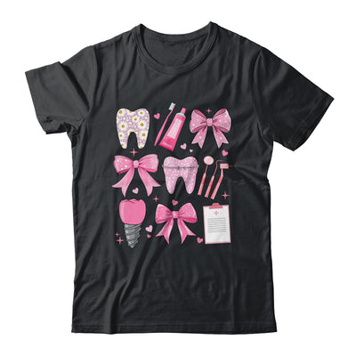 Pink Coquette Bow Cute Teeth Dentist Squad Dental Assistant Shirt & Hoodie | siriusteestore