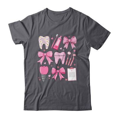 Pink Coquette Bow Cute Teeth Dentist Squad Dental Assistant Shirt & Hoodie | siriusteestore