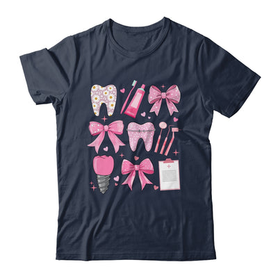 Pink Coquette Bow Cute Teeth Dentist Squad Dental Assistant Shirt & Hoodie | siriusteestore