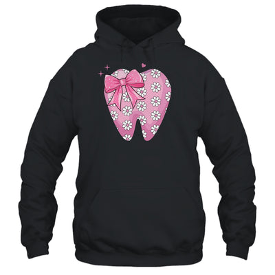 Pink Coquette Bow Dental Assistant Cute Teeth Dentist Squad Shirt & Tank Top | siriusteestore