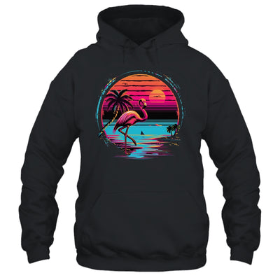 Pink Flamingo Beach Summer Vibes Palm Tree Tropical Summer Shirt & Tank Top | siriusteestore