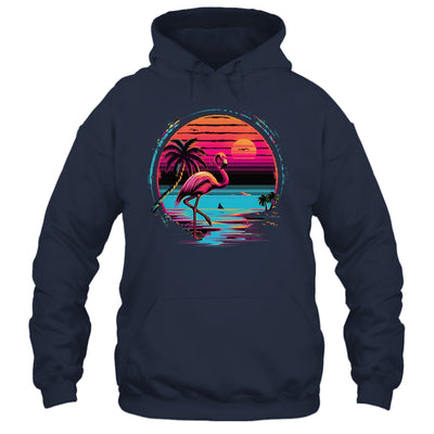 Pink Flamingo Beach Summer Vibes Palm Tree Tropical Summer Shirt & Tank Top | siriusteestore