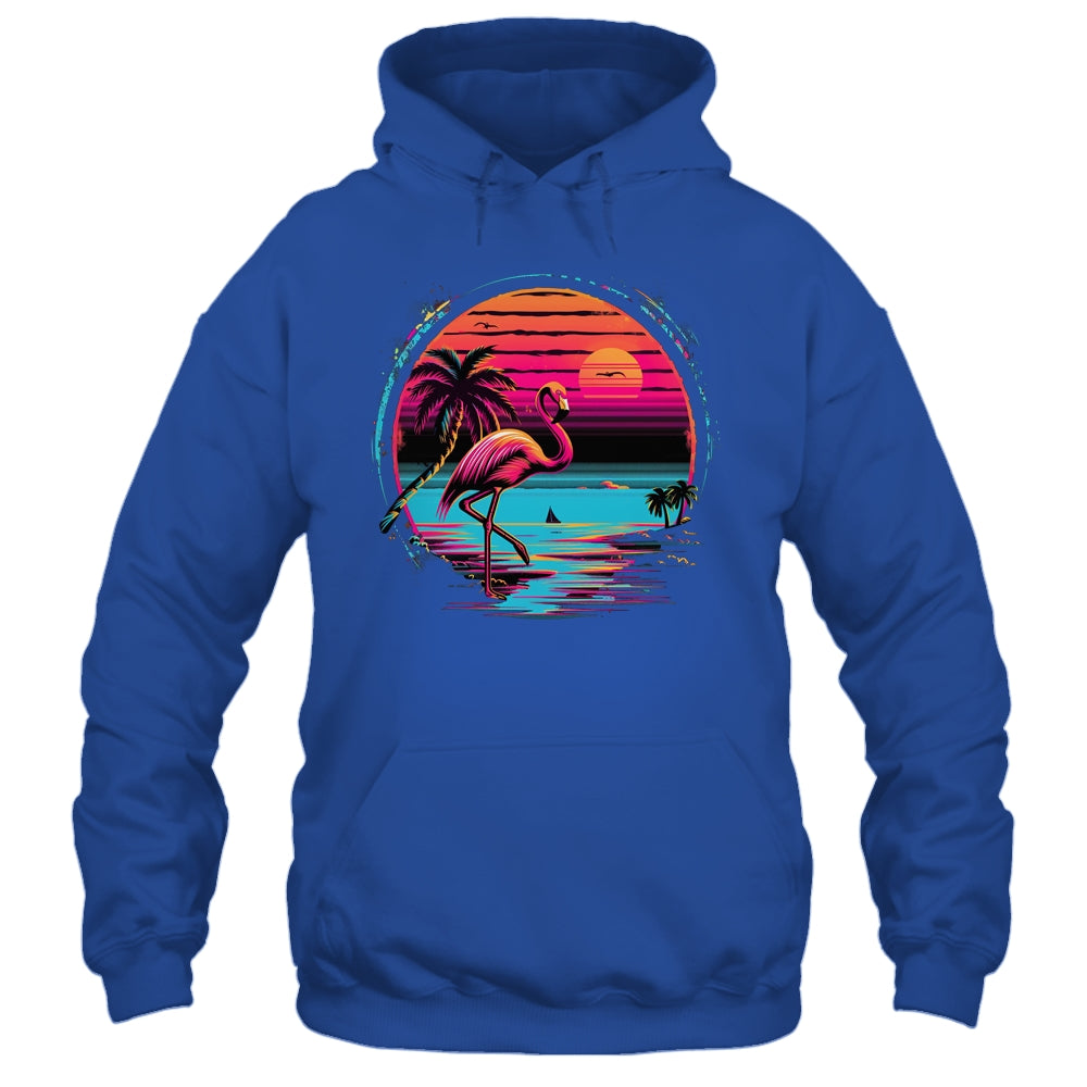 Pink Flamingo Beach Summer Vibes Palm Tree Tropical Summer Shirt & Tank Top | siriusteestore