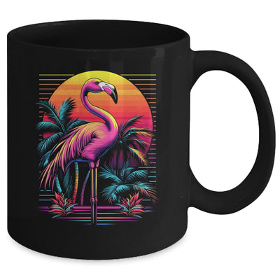 Pink Flamingo Beach Summer Vibes Tree Palm Tropical Summer Mug | siriusteestore