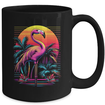 Pink Flamingo Beach Summer Vibes Tree Palm Tropical Summer Mug | siriusteestore