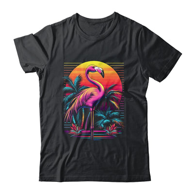 Pink Flamingo Beach Summer Vibes Tree Palm Tropical Summer Shirt & Tank Top | siriusteestore