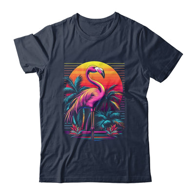 Pink Flamingo Beach Summer Vibes Tree Palm Tropical Summer Shirt & Tank Top | siriusteestore