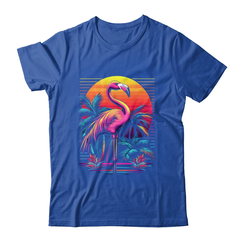 Pink Flamingo Beach Summer Vibes Tree Palm Tropical Summer Shirt & Tank Top | siriusteestore