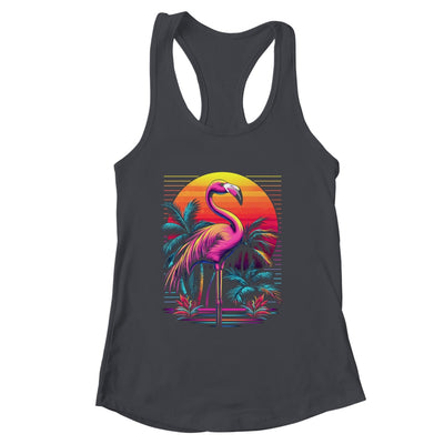 Pink Flamingo Beach Summer Vibes Tree Palm Tropical Summer Shirt & Tank Top | siriusteestore
