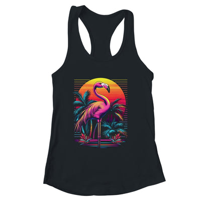 Pink Flamingo Beach Summer Vibes Tree Palm Tropical Summer Shirt & Tank Top | siriusteestore