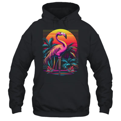 Pink Flamingo Beach Summer Vibes Tree Palm Tropical Summer Shirt & Tank Top | siriusteestore
