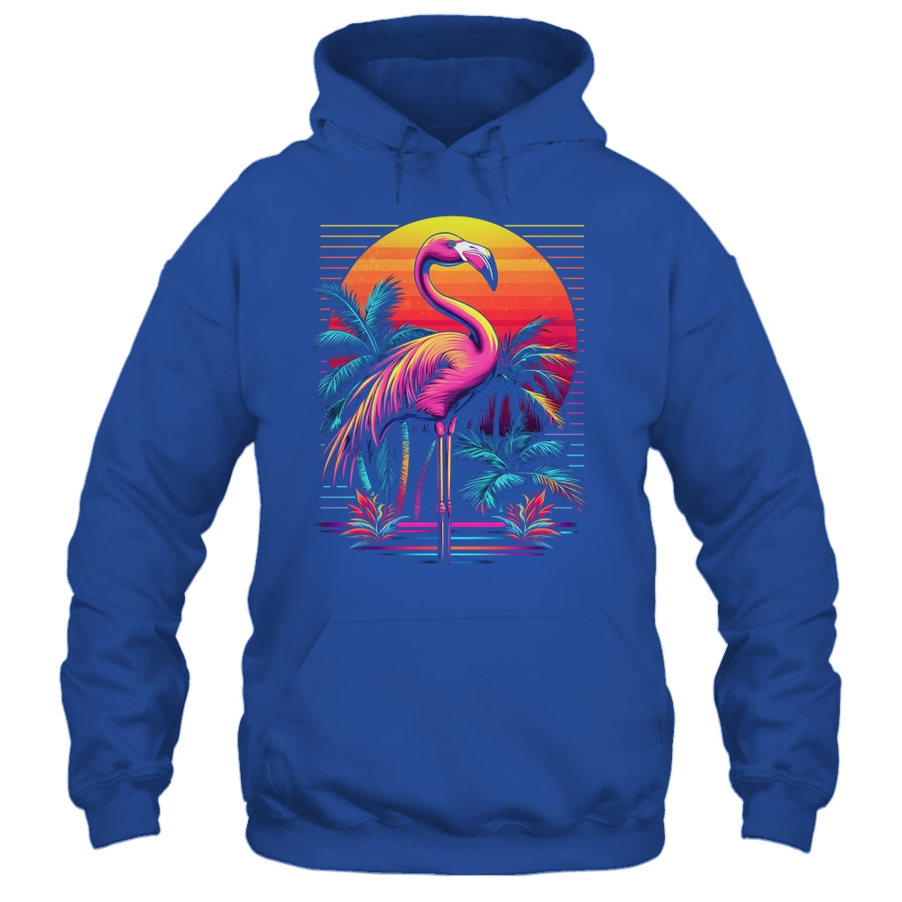 Pink Flamingo Beach Summer Vibes Tree Palm Tropical Summer Shirt & Tank Top | siriusteestore
