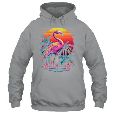 Pink Flamingo Beach Summer Vibes Tree Palm Tropical Summer Shirt & Tank Top | siriusteestore