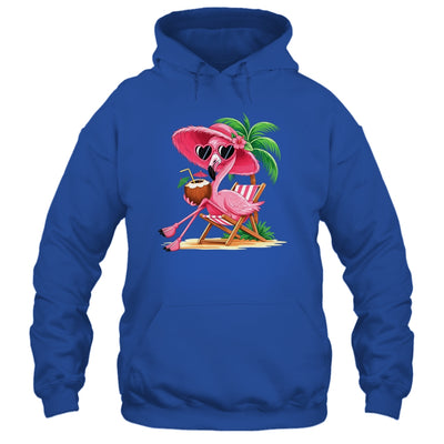 Pink Flamingo Summer Vibes Beach Palm Tree Summer Vacation Shirt & Tank Top | siriusteestore