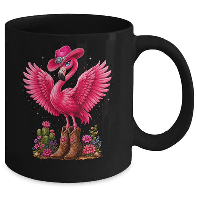 Pink Flamingo Tropical Bird Western Country Cowgirl Boots Mug | siriusteestore