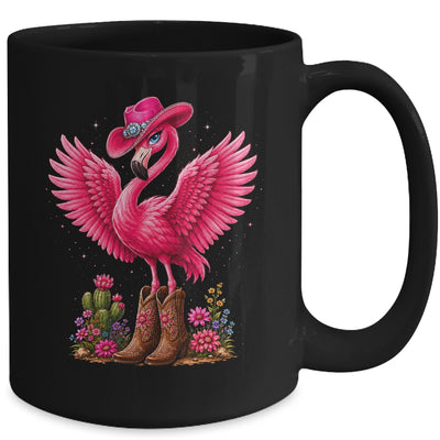 Pink Flamingo Tropical Bird Western Country Cowgirl Boots Mug | siriusteestore