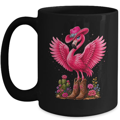 Pink Flamingo Tropical Bird Western Country Cowgirl Boots Mug | siriusteestore