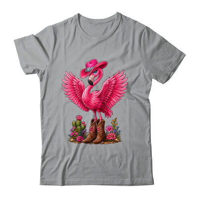 Pink Flamingo Tropical Bird Western Country Cowgirl Boots Shirt & Tank Top | siriusteestore