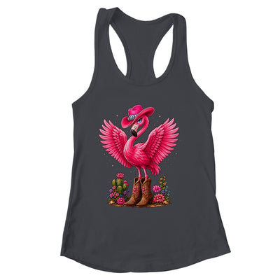 Pink Flamingo Tropical Bird Western Country Cowgirl Boots Shirt & Tank Top | siriusteestore
