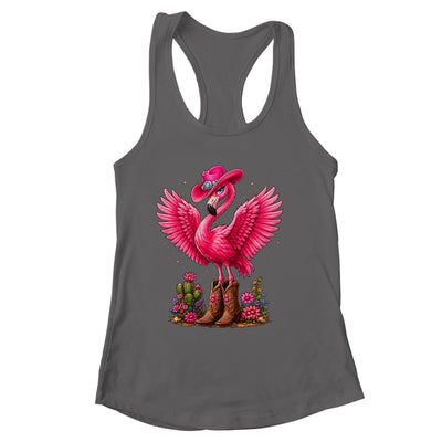 Pink Flamingo Tropical Bird Western Country Cowgirl Boots Shirt & Tank Top | siriusteestore