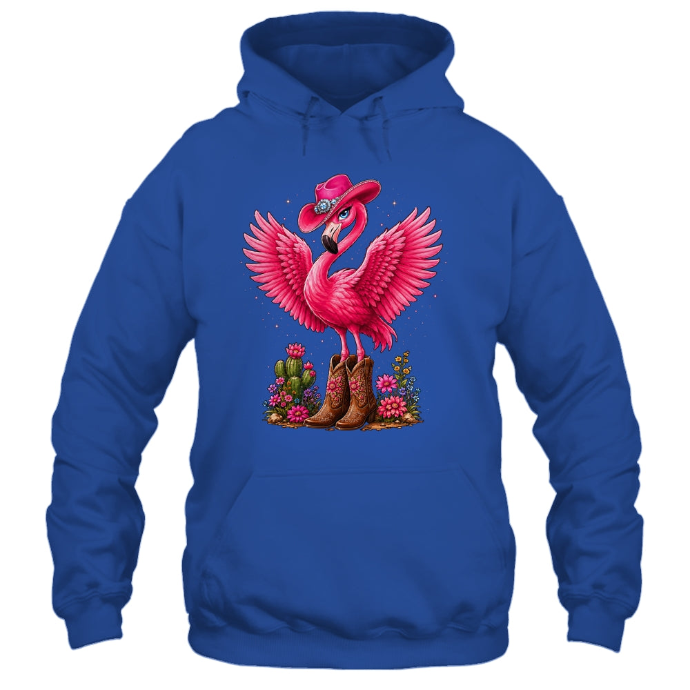 Pink Flamingo Tropical Bird Western Country Cowgirl Boots Shirt & Tank Top | siriusteestore
