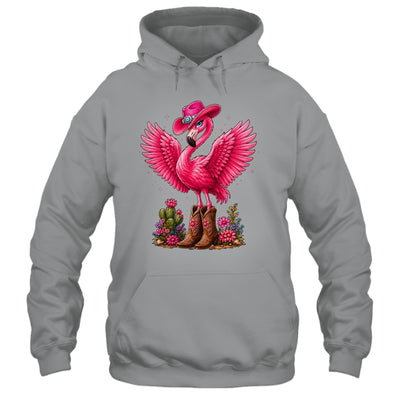 Pink Flamingo Tropical Bird Western Country Cowgirl Boots Shirt & Tank Top | siriusteestore