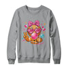 Pink Gingerbread Girl With Sunglasses Blowing Bubble Xmas Shirt & Sweatshirt | siriusteestore