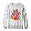 Pink Gingerbread Girl With Sunglasses Blowing Bubble Xmas Shirt & Sweatshirt | siriusteestore