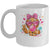 Pink Gingerbread Girl With Sunglasses Blowing Bubble Xmas Mug | siriusteestore