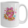 Pink Gingerbread Girl With Sunglasses Blowing Bubble Xmas Mug | siriusteestore