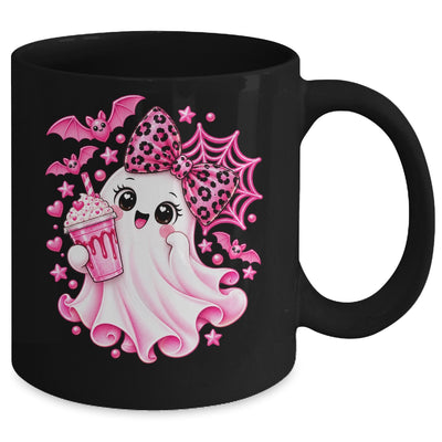 Pink Halloween Ghost Pumpkin Coffee Spooky Women Girls Mug | siriusteestore