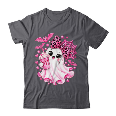 Pink Halloween Ghost Pumpkin Coffee Spooky Women Girls Shirt & Sweatshirt | siriusteestore