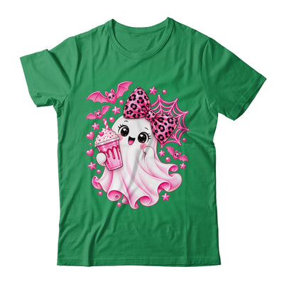 Pink Halloween Ghost Pumpkin Coffee Spooky Women Girls Shirt & Sweatshirt | siriusteestore